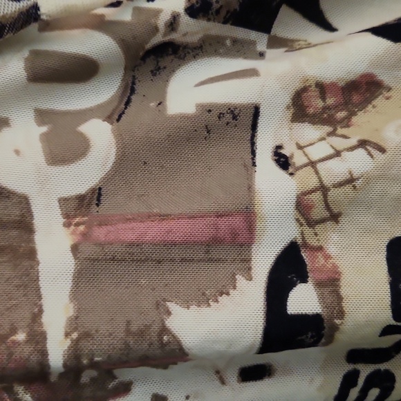 [Forever 21] Beige Print Spaghetti Strap Dress - Size L - Picture 7 of 8